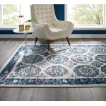 Entourage Odile Distressed Floral Moroccan Trellis 5x8 Area Rug