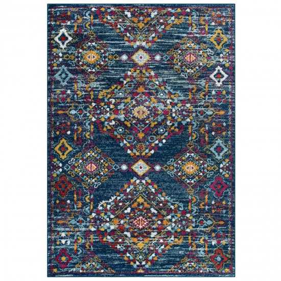 Entourage Khalida Distressed Floral Lattice 8x10 Area Rug