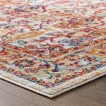 Entourage Jessa Distressed Vintage Floral Lattice 5x8 Area Rug