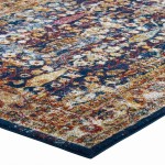 Entourage Jessa Distressed Vintage Floral Lattice 5x8 Area Rug