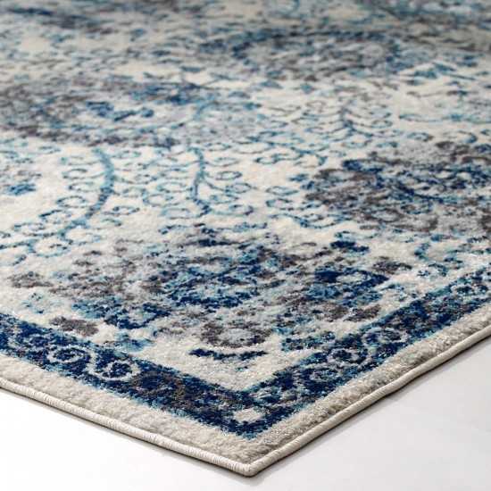 Entourage Kensie Distressed Floral Moroccan Trellis 5x8 Area Rug