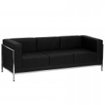 Black LeatherSoft Sofa Set, 5 Pieces