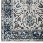 Entourage Samira Distressed Vintage Floral Persian Medallion 5x8 Area Rug