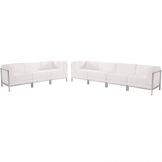 Melrose White LeatherSoft Sofa Set, 5 Pieces