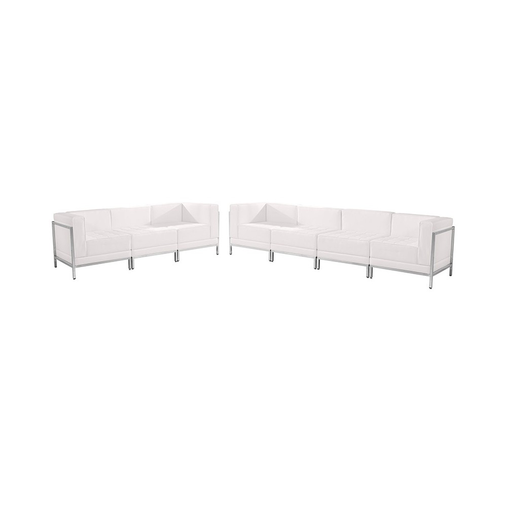 Melrose White LeatherSoft Sofa Set, 5 Pieces