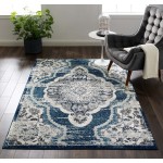 Entourage Malia Distressed Vintage Floral Persian Medallion 5x8 Area Rug