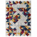 Entourage Elettra Distressed Geometric Triangle Mosaic 5x8 Area Rug