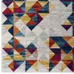 Entourage Elettra Distressed Geometric Triangle Mosaic 5x8 Area Rug