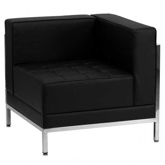 Black LeatherSoft Sectional & Sofa Set, 10 Pieces