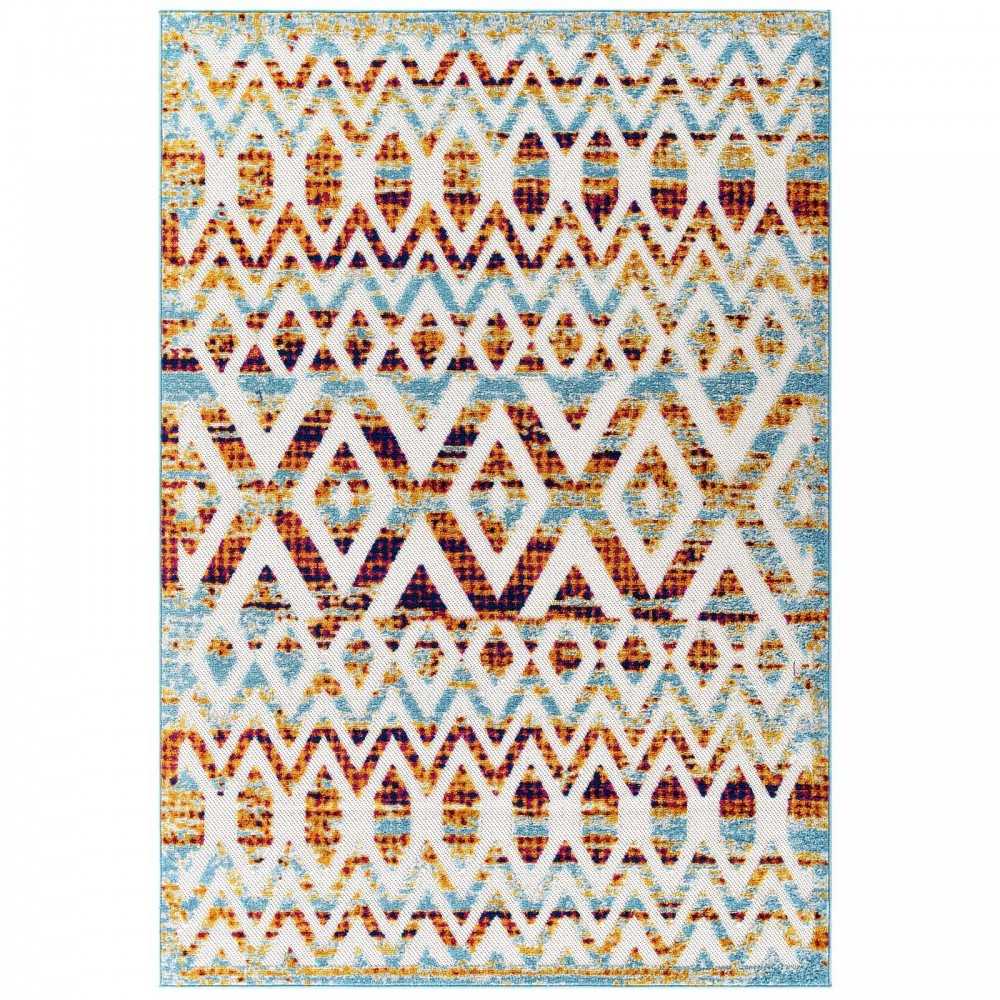 Reflect Tamako Diamond and Chevron Moroccan Trellis 5x8 Indoor / Outdoor Area Rug Reflect Tamako Diamond and Chevron Moroccan Trellis 5x8 Indoor / Outdoor Area Rug