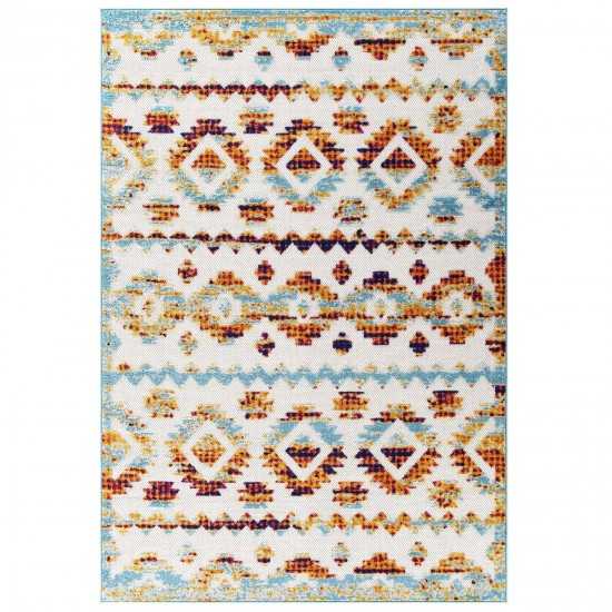 Reflect Takara Abstract Diamond Moroccan Trellis 8x10 Indoor and Outdoor Area Rug