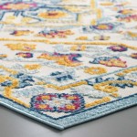 Reflect Freesia Distressed Floral Persian Medallion 5x8 Indoor and Outdoor Area Rug