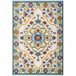 Reflect Freesia Distressed Floral Persian Medallion 8x10 Indoor and Outdoor Area Rug
