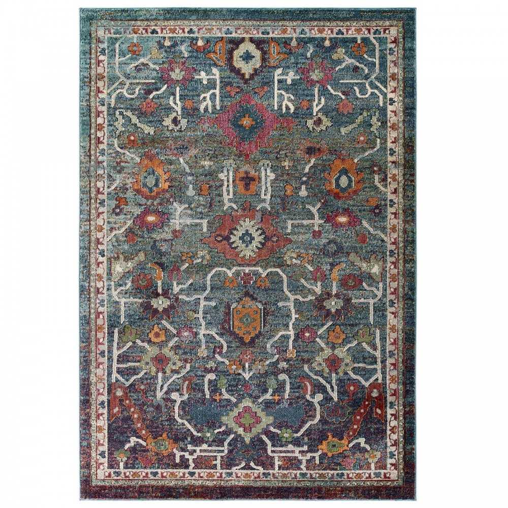 Tribute Every Distressed Vintage Floral 5x8 Area Rug Tribute Every Distressed Vintage Floral 5x8 Area Rug