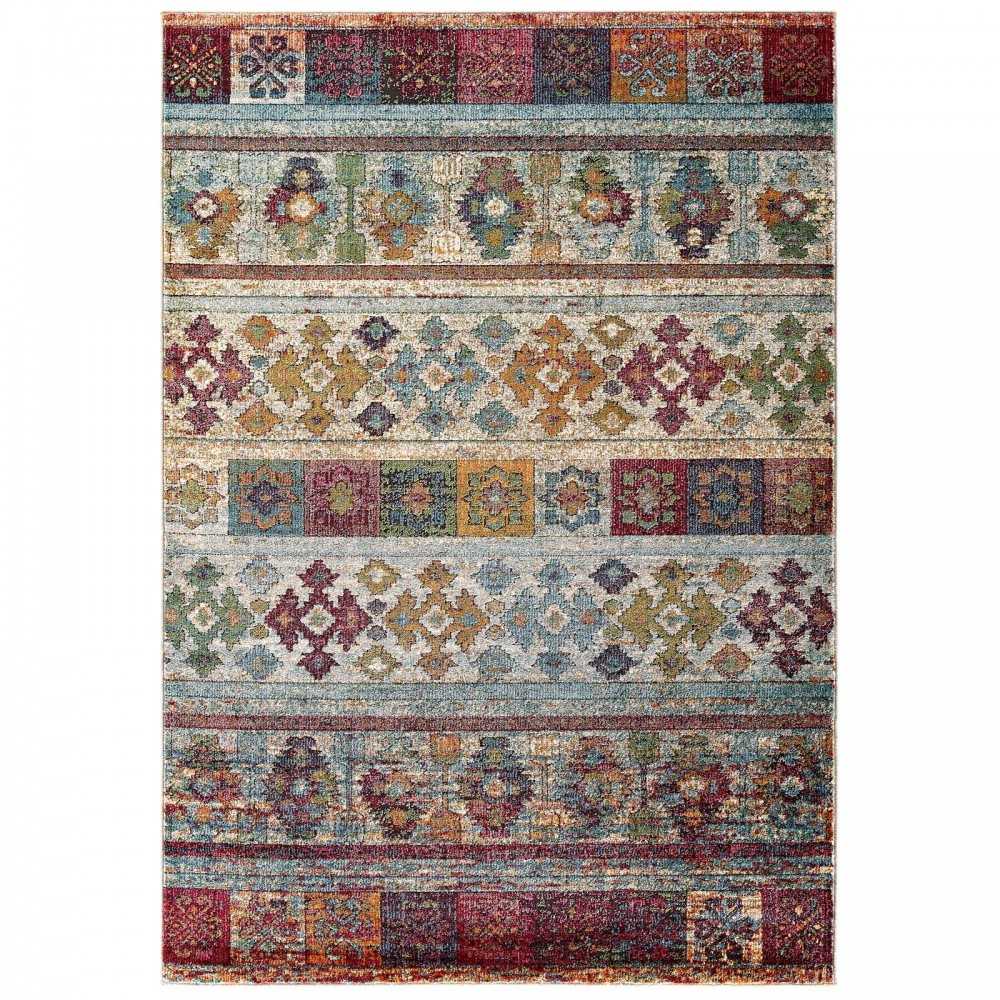 Tribute Nala Distressed Vintage Floral Lattice 5x8 Area Rug Tribute Nala Distressed Vintage Floral Lattice 5x8 Area Rug