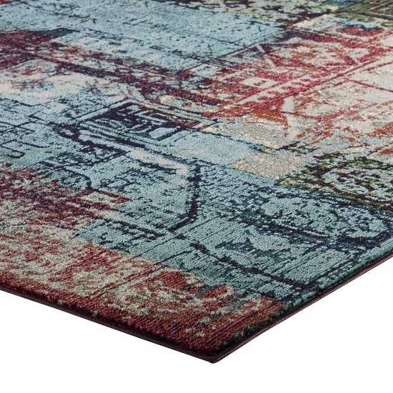 Tribute Elowen Contemporary Modern Vintage Mosaic 5x8 Area Rug