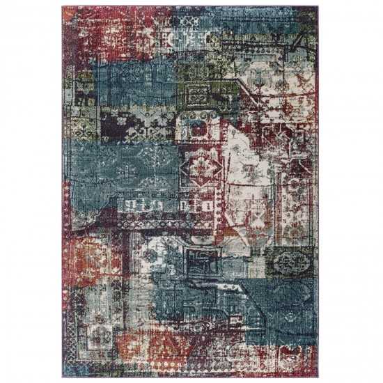 Tribute Elowen Contemporary Modern Vintage Mosaic 8x10 Area Rug