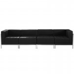 Black LeatherSoft 4 Piece Lounge Set