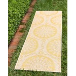 Rug Unique Loom Outdoor Botanical Yellow Runner 2' 2 x 6' 0