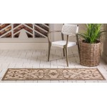 Rug Unique Loom Outdoor Botanical Brown Runner 2' 2 x 6' 0