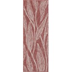 Rug Unique Loom Outdoor Botanical Rust Red Runner 2' 0 x 6' 0