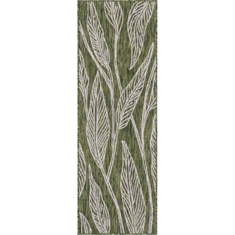 Rug Unique Loom Outdoor Botanical Green Runner 2' 0 x 6' 0 Rug Unique Loom Outdoor Botanical Green Runner 2' 0 x 6' 0