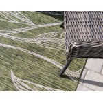 Rug Unique Loom Outdoor Botanical Green Runner 2' 0 x 6' 0