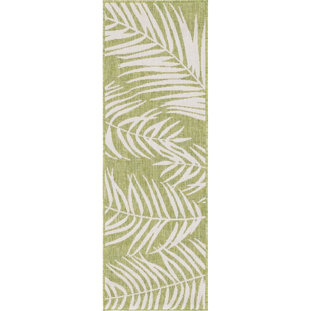 Rug Unique Loom Outdoor Botanical Green Runner 2' 0 x 6' 0 Rug Unique Loom Outdoor Botanical Green Runner 2' 0 x 6' 0