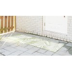 Rug Unique Loom Outdoor Botanical Green Runner 2' 0 x 6' 0