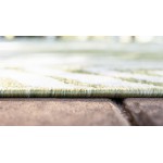 Rug Unique Loom Outdoor Botanical Green Runner 2' 0 x 6' 0