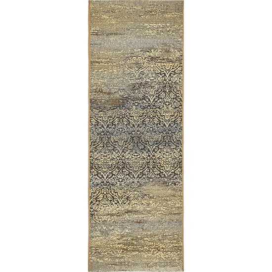 Rug Unique Loom Outdoor Botanical Beige Runner 2' 0 x 6' 0