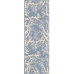 Rug Unique Loom Outdoor Botanical Navy Blue Runner 2' 0 x 6' 0