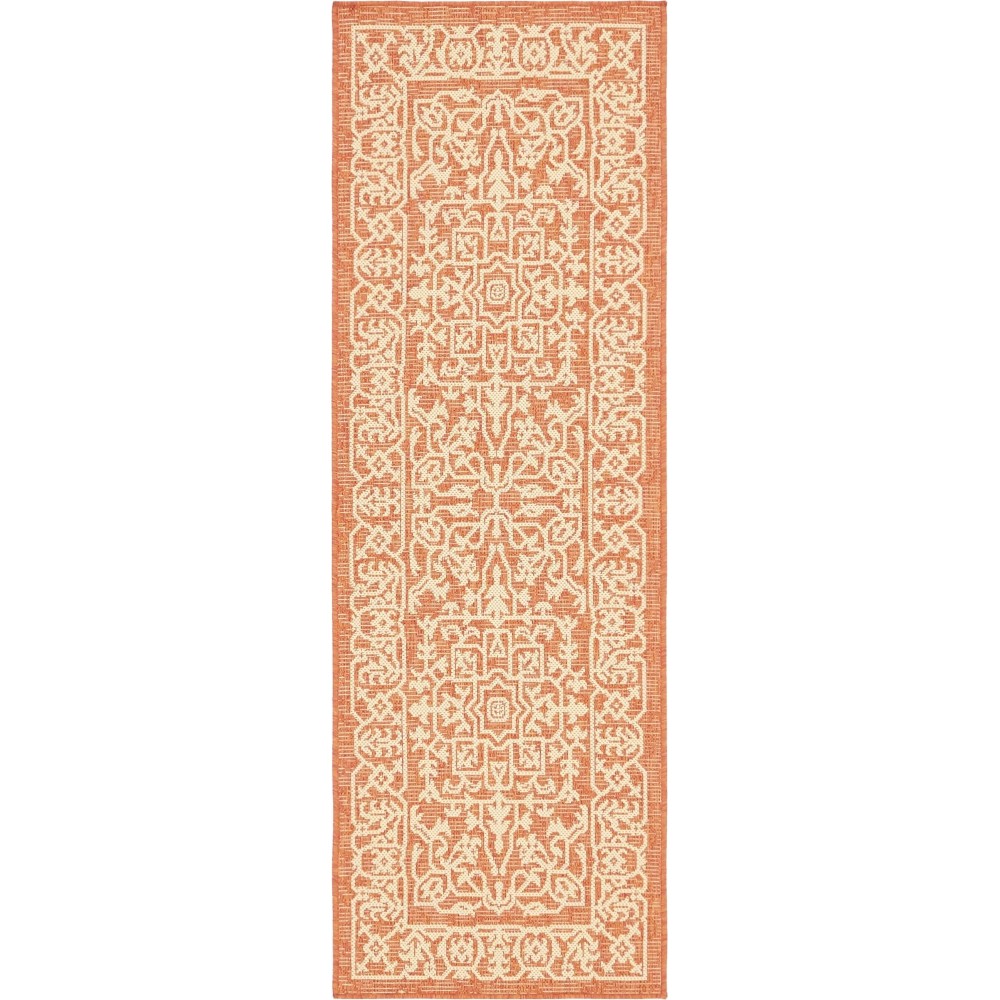 Rug Unique Loom Outdoor Botanical Terracotta Runner 2' 0 x 6' 0 Rug Unique Loom Outdoor Botanical Terracotta Runner 2' 0 x 6' 0