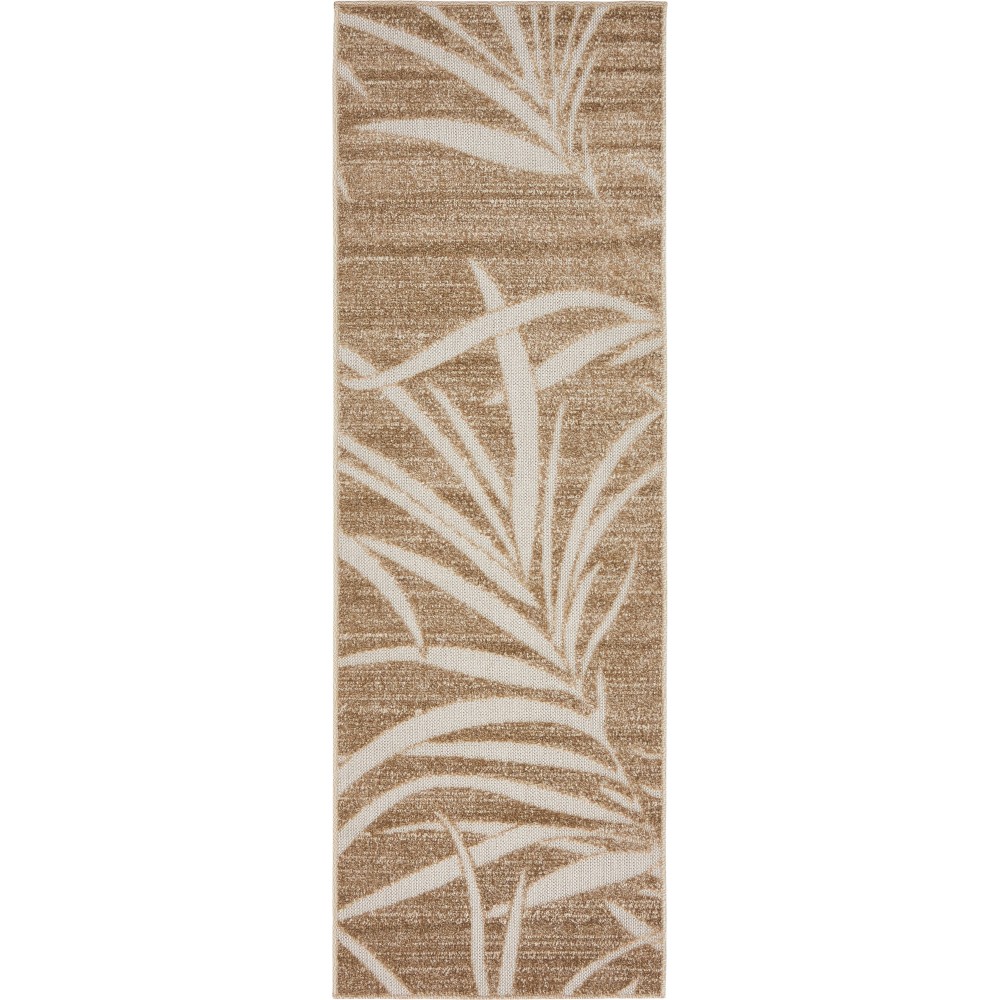 Rug Unique Loom Outdoor Botanical Beige Runner 2' 0 x 6' 0