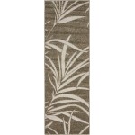 Rug Unique Loom Outdoor Botanical Gray Runner 2' 0 x 6' 0