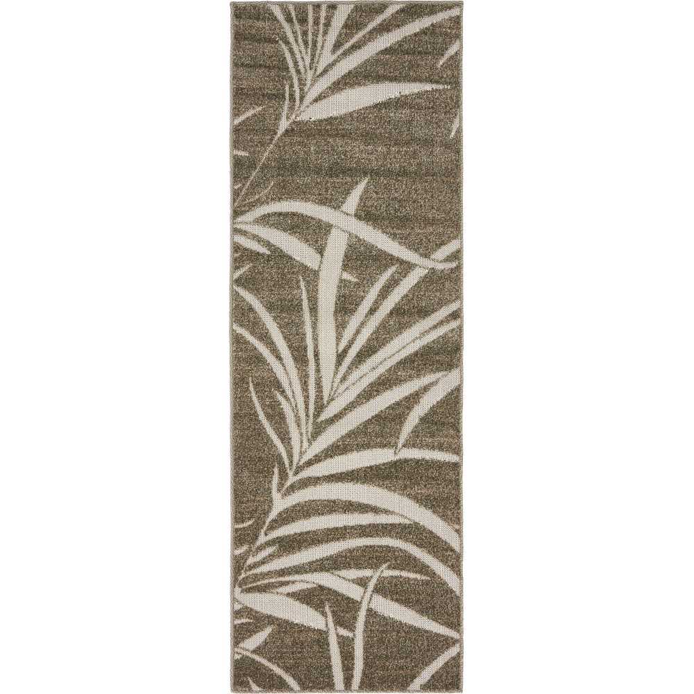 Rug Unique Loom Outdoor Botanical Gray Runner 2' 0 x 6' 0 Rug Unique Loom Outdoor Botanical Gray Runner 2' 0 x 6' 0