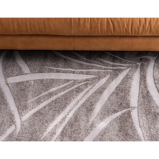 Rug Unique Loom Outdoor Botanical Gray Runner 2' 0 x 6' 0