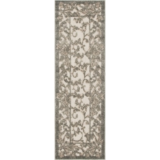 Rug Unique Loom Outdoor Botanical Beige/Gray Runner 2' 0 x 6' 0