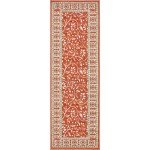 Rug Unique Loom Outdoor Botanical Rust Red Runner 2' 0 x 6' 0