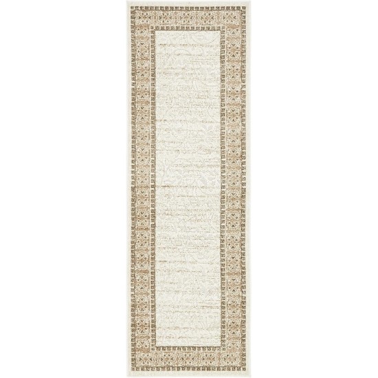 Rug Unique Loom Outdoor Botanical Ivory Runner 2' 0 x 6' 0