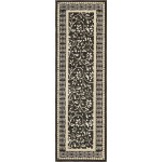 Rug Unique Loom Outdoor Botanical Black Runner 2' 0 x 6' 0