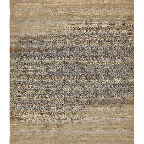 Rug Unique Loom Outdoor Botanical Beige Rectangular 10' 0 x 12' 0