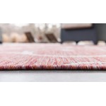 Rug Unique Loom Outdoor Botanical Rust Red Rectangular 9' 0 x 12' 0