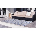 Rug Unique Loom Outdoor Botanical Light Gray Rectangular 9' 0 x 12' 0