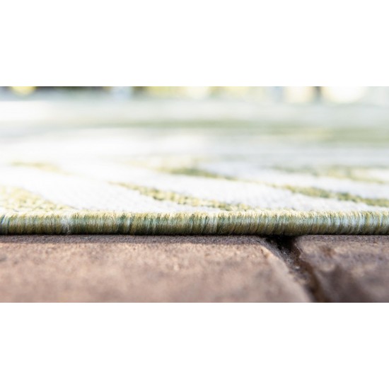 Rug Unique Loom Outdoor Botanical Green Rectangular 9' 0 x 12' 0