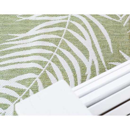 Rug Unique Loom Outdoor Botanical Green Rectangular 9' 0 x 12' 0