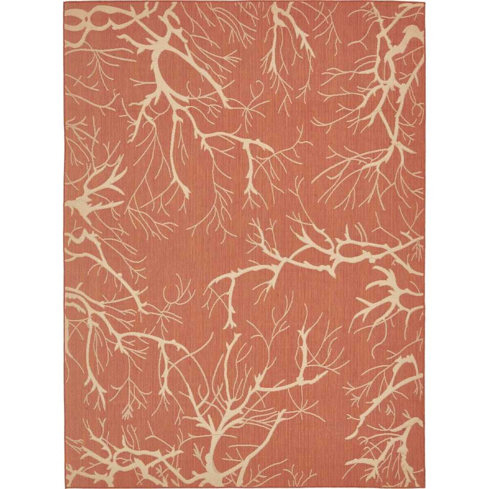 Rug Unique Loom Outdoor Botanical Terracotta Rectangular 9' 0 x 12' 0 Rug Unique Loom Outdoor Botanical Terracotta Rectangular 9' 0 x 12' 0