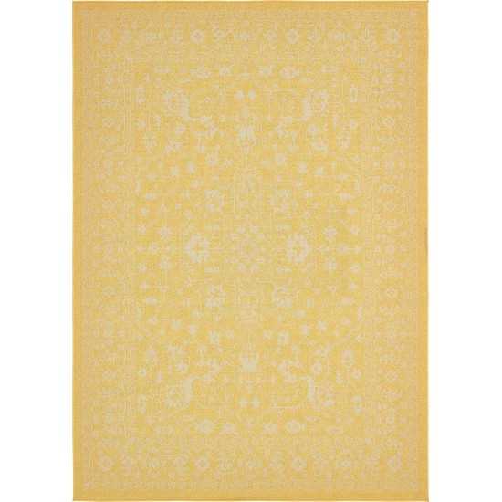 Rug Unique Loom Outdoor Botanical Yellow Rectangular 9' 0 x 12' 0