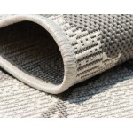 Rug Unique Loom Outdoor Botanical Gray Rectangular 9' 0 x 12' 0