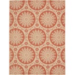 Rug Unique Loom Outdoor Botanical Terracotta Rectangular 9' 0 x 12' 0